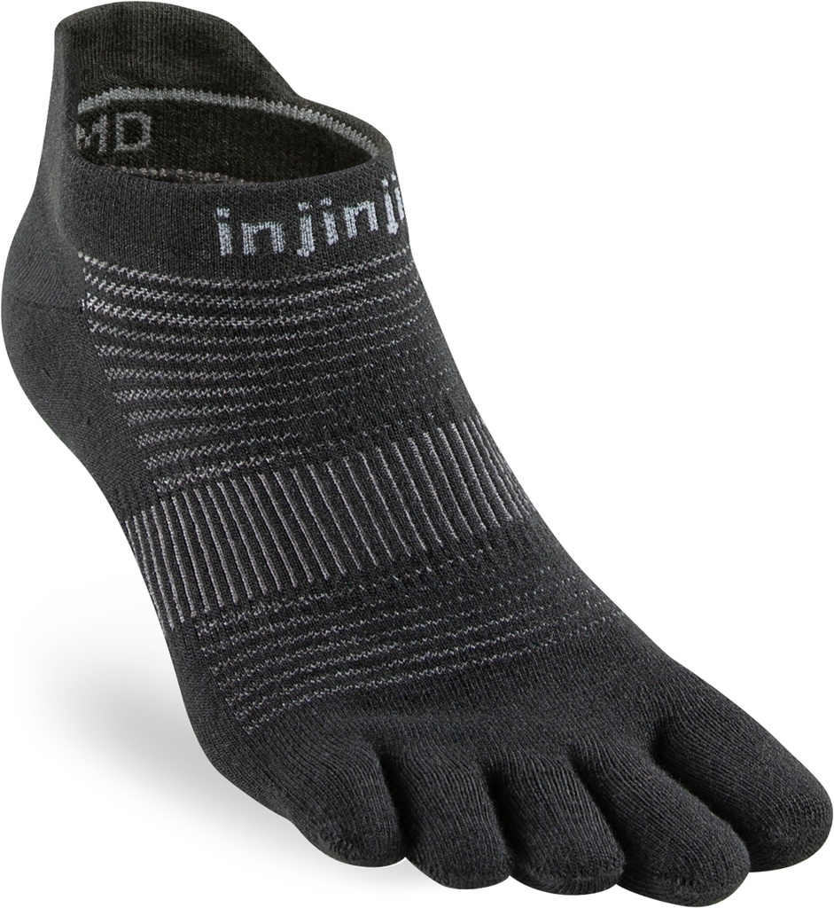 Injinji RUN Lightweight No-Show Zehensocken, black, COOLMAX®
