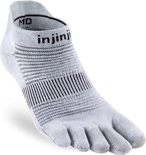 Injinji RUN Lightweight No-Show Zehensocken, gray, COOLMAX®